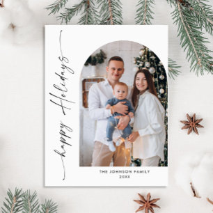 Simply Elegant Holiday PHOTO Christmas Greeting Postcard