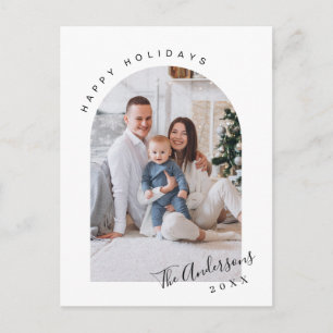 Simply Elegant Holiday PHOTO Christmas Greeting Postcard