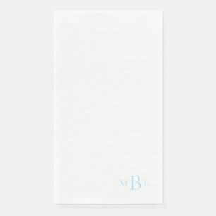 Simply Elegant Ice Blue Monogram Napkin