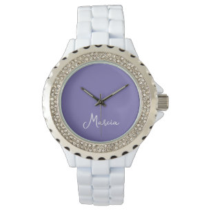 Simply Elegant Lavender Personalised Watch