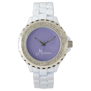 Simply Elegant Lavender Personalised Watch
