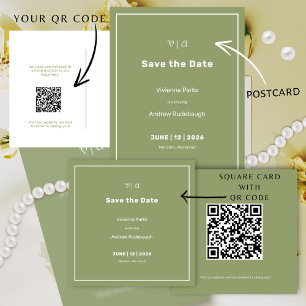 Simply Elegant L'Herbe Tarragon Save the Date Postcard