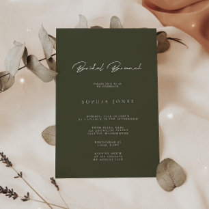 Simply Elegant Minimalist Bridal Brunch Invitation