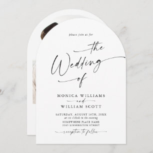 Simply Elegant Minimalist Wedding QR code Photo Invitation