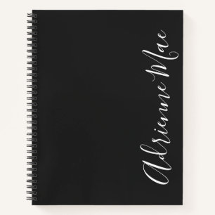 Simply Elegant Modern Dark Grey Personalised Notebook