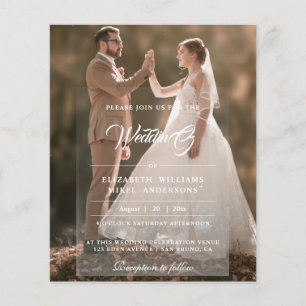 Simply Elegant Modern Photo Front & Back Wedding Flyer