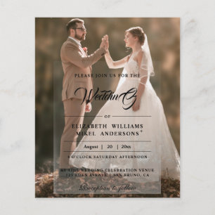 Simply Elegant Modern Photo Front & Back Wedding Flyer