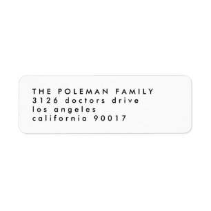 Simply Elegant Modern Return Address Label
