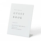 Simply Elegant Modern Wedding Guest Book