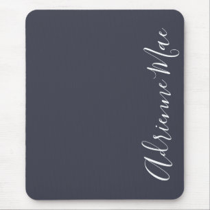 Simply Elegant Navy Blue Personalised Mouse Mat