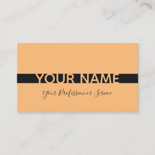 Simply elegant orange and black stripe business card