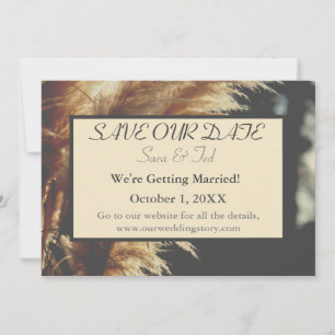 Simply Elegant Pampas Grass Our Wedding Save The Date