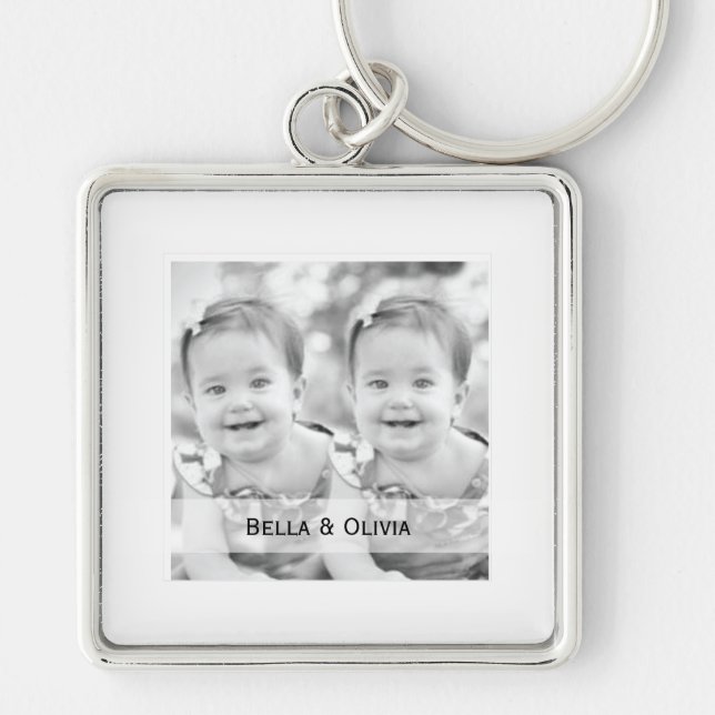 Simply Elegant Photo Keychain (Front)