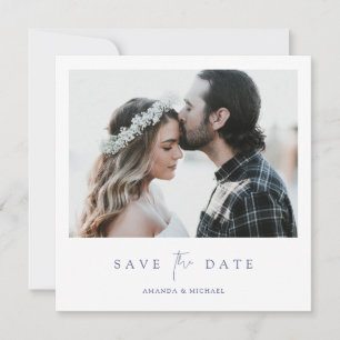 Simply Elegant Photo Wedding Save the Date Invite