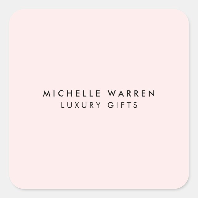 Simply Elegant Pink Boutique, Salon, Stylist Square Sticker (Front)
