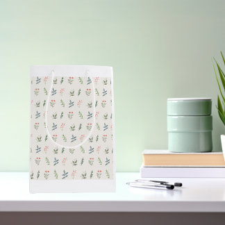 Simply Elegant Plants/Botanical Motif  Medium Gift Bag