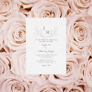 Simply Elegant Rose Gold Foliage Wedding 