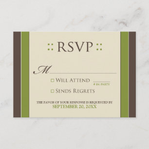 Simply Elegant RSVP Card (olive/chocolate)