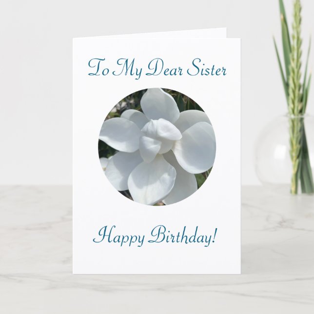 Simply Elegant, Sister's Birthday Card (Front)