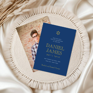 Simply Elegant Star, Bar Mitzvah Save the Date