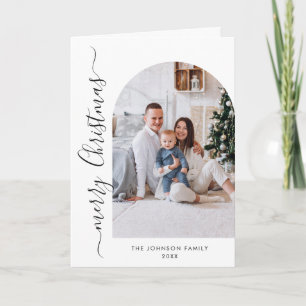 Simply Elegant Stylish 2 PHOTO Christmas Greeting Holiday Card