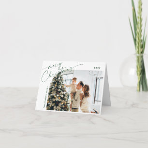 Simply Elegant Stylish 7 PHOTO Christmas Greeting Holiday Card
