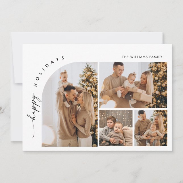 Simply Elegant Stylish PHOTO Christmas Greeting Holiday Card (Front)