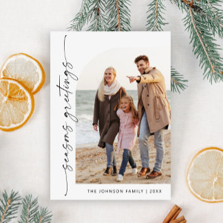 Simply Elegant Stylish PHOTO Christmas Greeting Holiday Card