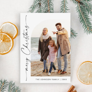 Simply Elegant Stylish PHOTO Christmas Greeting Holiday Card