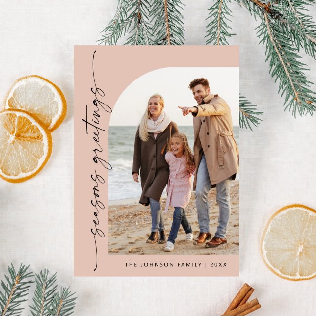 Simply Elegant Stylish PHOTO Christmas Greeting Holiday Card (Creator Uploaded)