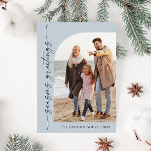 Simply Elegant Stylish PHOTO Christmas Greeting Holiday Card