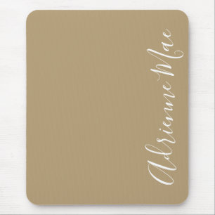 Simply Elegant Tan Personalised Mouse Mat