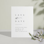 Simply Elegant Typography Modern Save The Date<br><div class="desc">Elegant black and white minimalist typography save the date design with stylish script and timeless serif font,  simple and clean. Great for minimalist wedding,  modern wedding and classic wedding. 
See all the matching pieces in collection.</div>