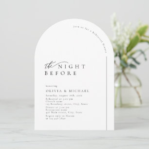 Simply Elegant Typography Modern The Night Before Invitation
