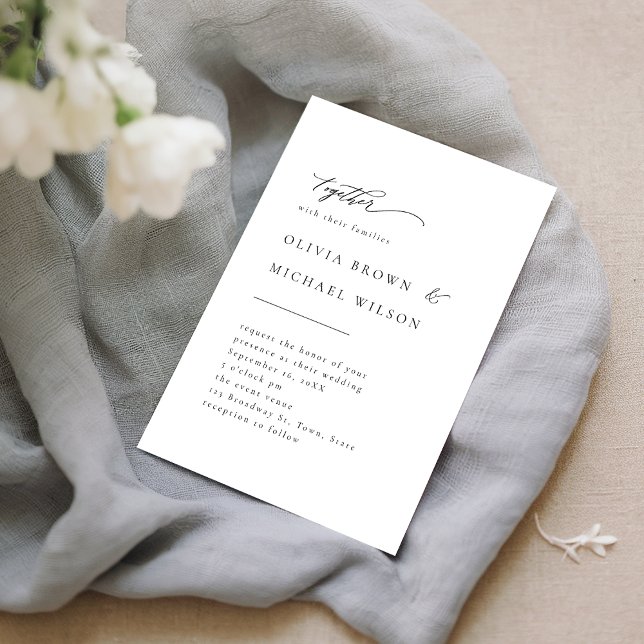 Simply Elegant Typography Modern Wedding Invitation (Simply Elegant Typography Modern Wedding Invitation)
