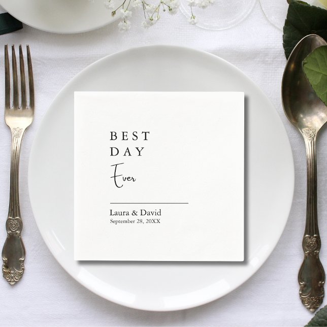 Simply Elegant Typography Modern Wedding Napkin (Creator Uploaded)