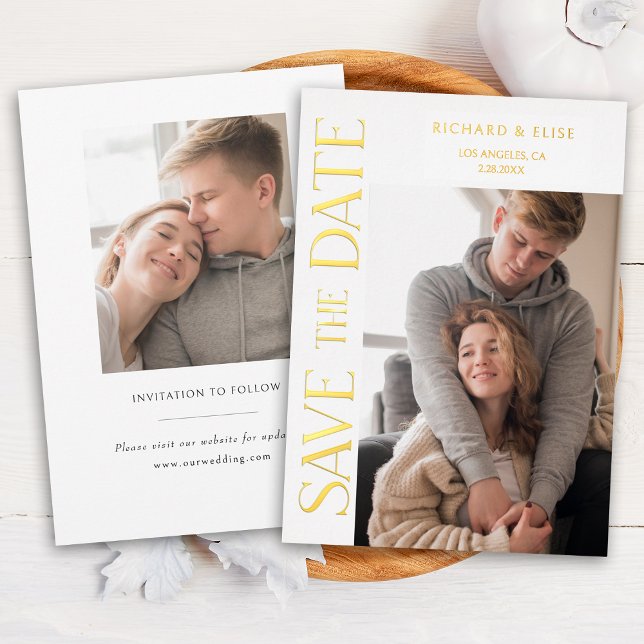 Simply Elegant Typography Photo Save the Date (Creator Uploaded)