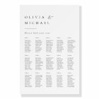 Simply Elegant Typography Wedding Seating Chart