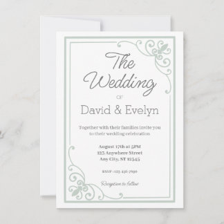 Simply Elegant Wedding Invitation 