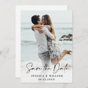 Simply Elegant Wedding Simple Save the Date Photo