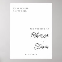 Simply Elegant Wedding Welcome Sign