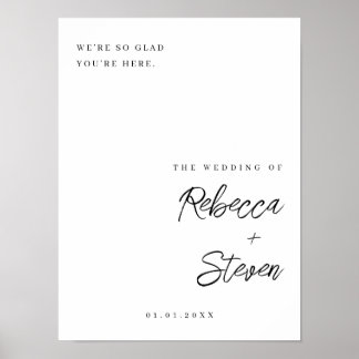 Simply Elegant Wedding Welcome Sign