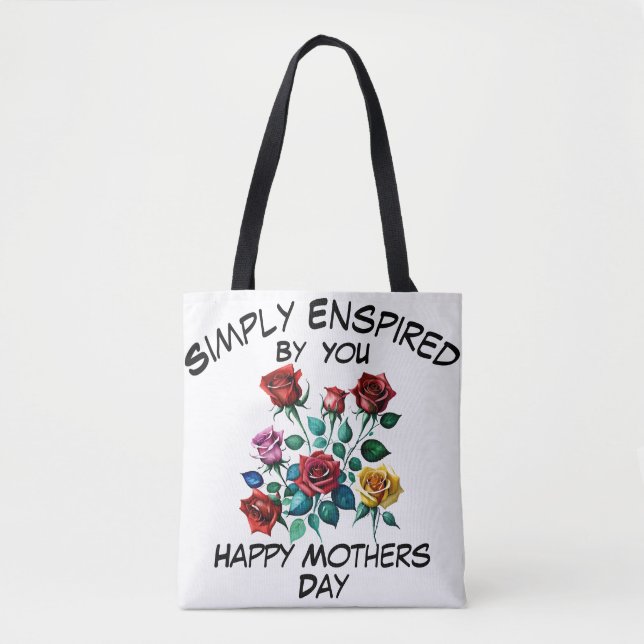 Simply Enspired By You water colour Roses Tote (Front)