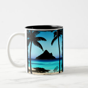 Simply Enspired Dad Calm Beach Two-Tone Coffee Mug