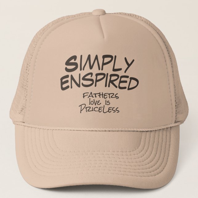 Simply Enspired Fathers Love Customisable Trucker Hat (Front)