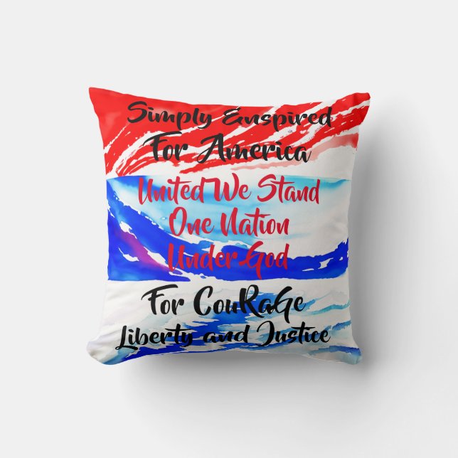 Simply Enspired For America Customisable Cushion (Front)