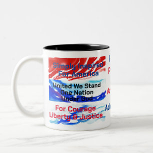 Simply Enspired For America One Nation Two-Tone Coffee Mug