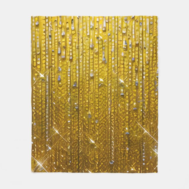 Simply Enspired Golden Shimmery Fleece Blanket (Front)