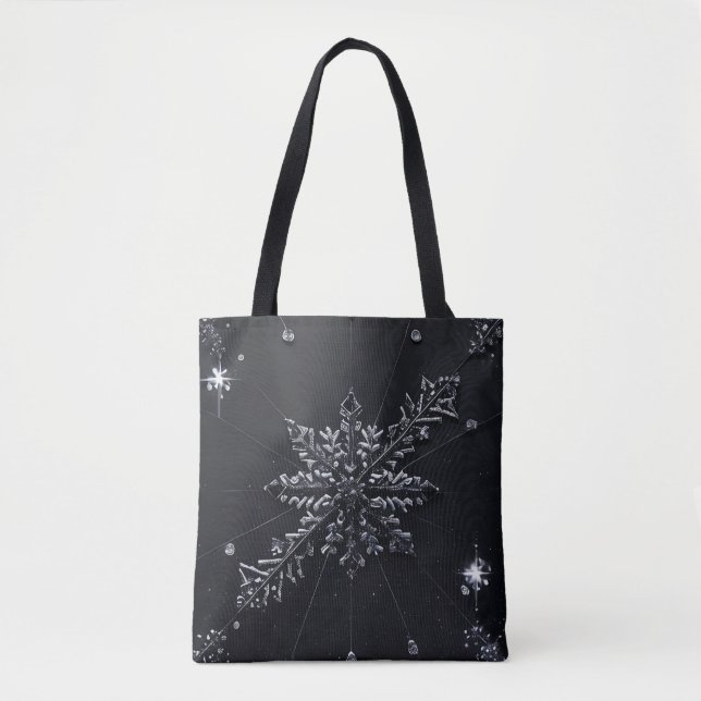 Simply Enspired Moonstone Black Reusable Tote Bag (Front)