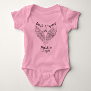 Simply Enspired Ornate Angel Wing T-Shirt: Baby Bodysuit